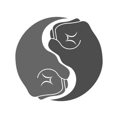 Karate icon logo design