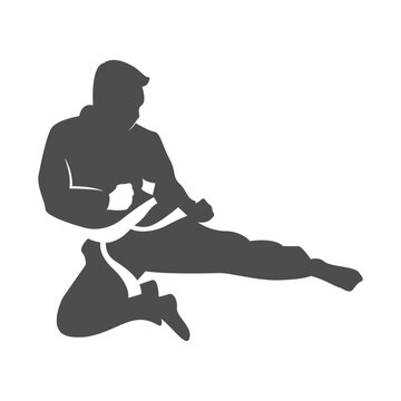 Karate icon logo design