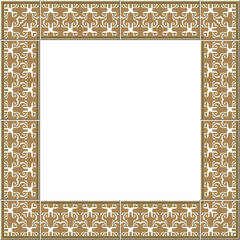 Antique tile frame aboriginal curve cross geometry kaleidoscope