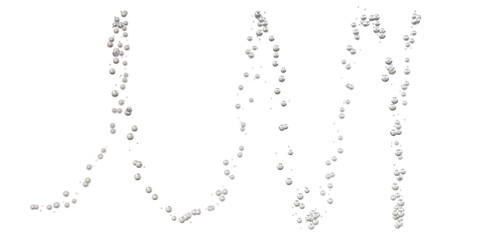 The focused water droplets floated in the air, creating a twist band. 