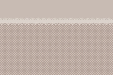 Polka dot text frame - dull brown