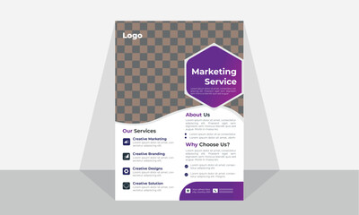 vector business flyer design template