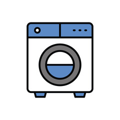 Washing Machine icon vector stock.