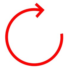 Red clockwise arrow icon 