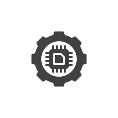 Machine learning vector icon