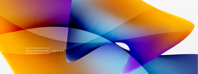 Fototapeta premium Abstract background. Fluid gradient color wave template for wallpaper, banner, background or landing