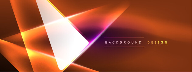 Vibrant Geometric Neon Shiny Line Background. A Bold and Stunning Display of Shapes, Lines, Colors, and Glow, Perfect for Futuristic Modern Designs, Hi-tech Presentations, Technology Web Pages