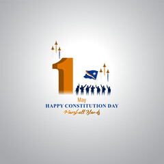 Fototapeta premium Vector illustration for Happy Constitution Day Marshall Islands