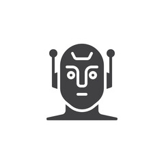 Humanoid robot vector icon