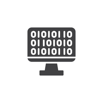 Binary code vector icon