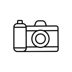 Camera icon vector stock.