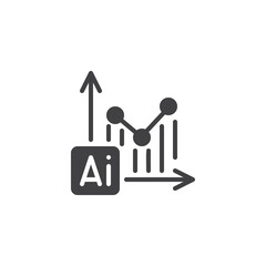 AI statistics vector icon