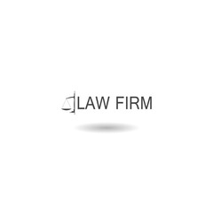 Law Firm Logo Design icon with shadow