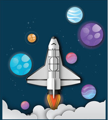 Fototapeta premium space launch