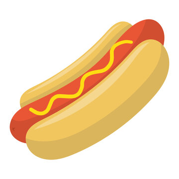 hotdog cartoon vector illustration 
