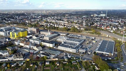 Leverkusen von oben mit Wasserturm