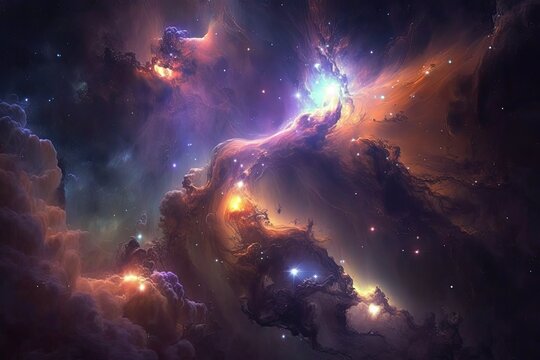 vibrant and star-filled galaxy. Generative AI