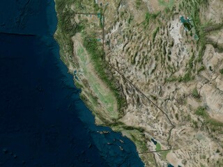 California, United States of America. High-res satellite. No legend
