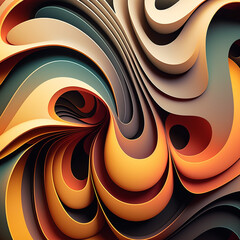 Wavy abstract colorful