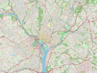 District of Columbia, United States of America. OSM. No legend
