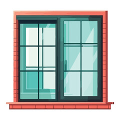 Modern architecture glass window