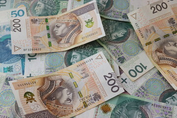 Money, Polish banknotes seen up close