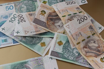 Money, Polish banknotes seen up close
