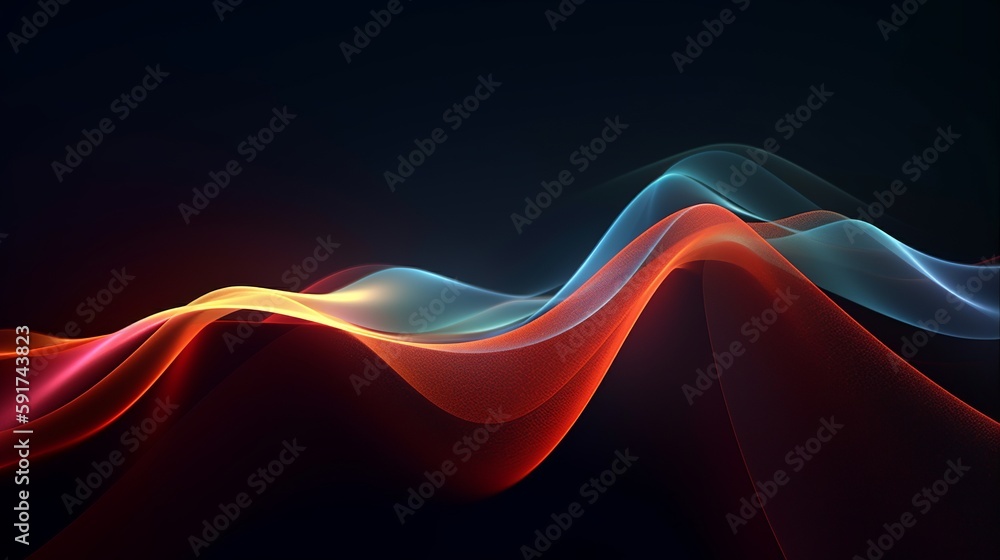 Poster line art illustration on light background. motion line design. vibrant gradient background. modern a