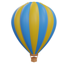 Obraz premium 3D rendering hot air balloon isolated.