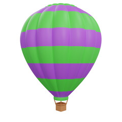Obraz premium 3D rendering hot air balloon isolated.