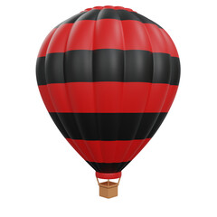 Naklejka premium 3D rendering hot air balloon isolated.
