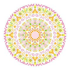 round mandala pattern graphic illutration