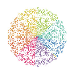 round mandala pattern graphic illutration