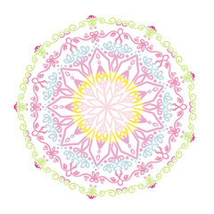 round mandala pattern graphic illutration