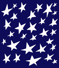 Obraz premium white stars in dark background isolated vector set