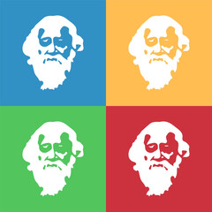 Vector illustration of Happy Rabindranath Tagore Jayanti social media story feed mockup template