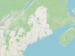 Maine, United States of America. OSM. No legend