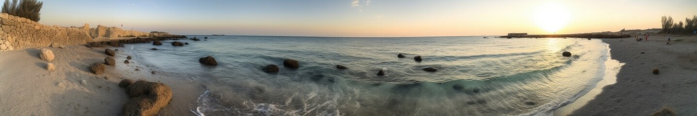 Obraz premium beach view created with Generative AI technology