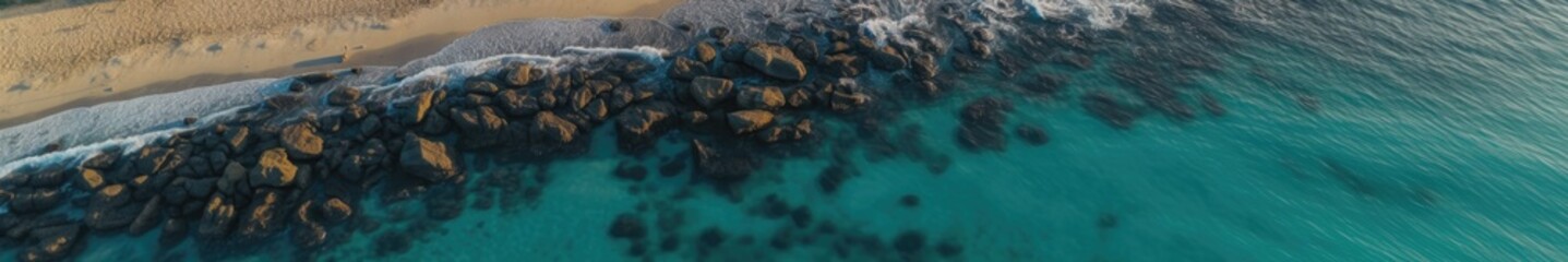 Fototapeta na wymiar beach view created with Generative AI technology