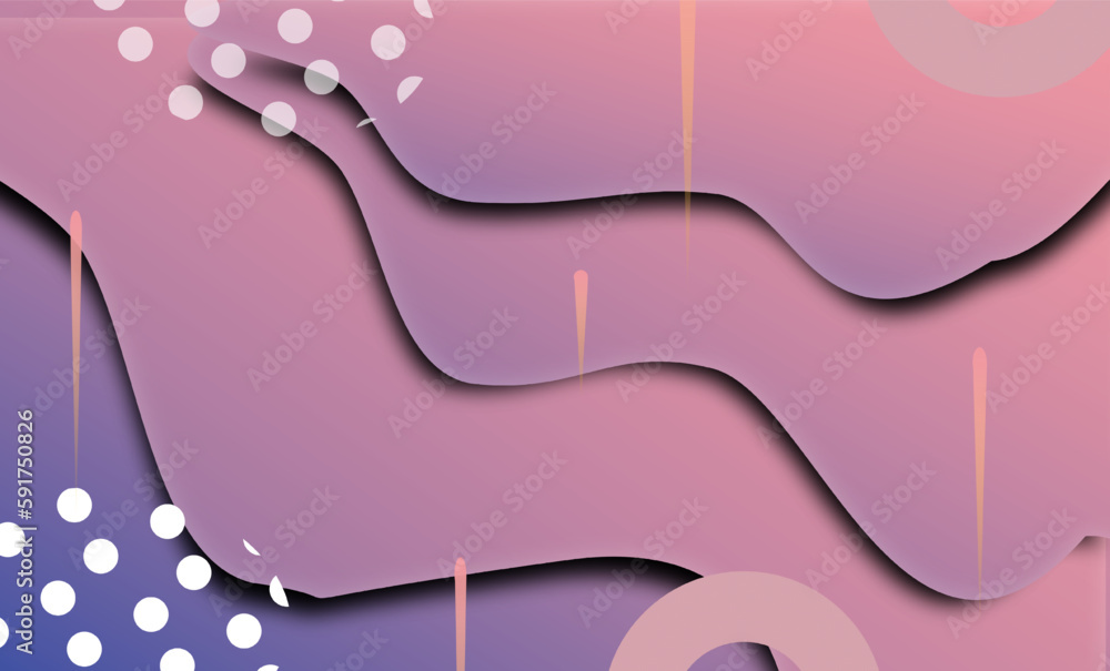 Wall mural colorful abstract design background with gradient colors technology wave vector background