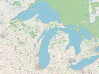 Michigan, United States of America. OSM. No legend