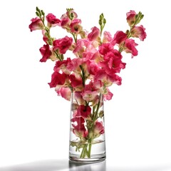 Summertime Beauty: Colorful Snapdragons Flower Vases for All Occasions, Isolated on White Background - Generative AI
