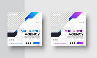 Digital Marketing Social Media Post Template, Digital marketing agency, Square Flyer Template, Digital Business Marketing Social Media Banner, digital marketing promotional post design