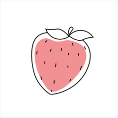 Hand drawn vector illustration strawberry