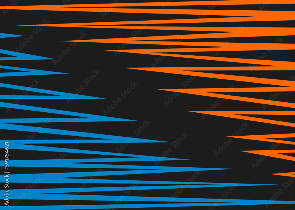 Poster abstract background with reflective zigzag line pattern