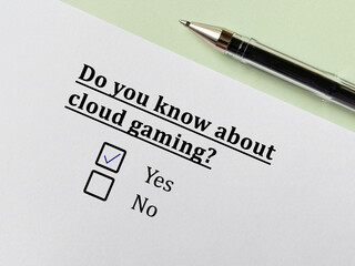 Questionnaire about gaming