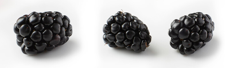 Blackberry, on white background, fruit