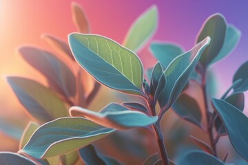 Obraz premium Growing Sage in Lo-Fi Pastel: Aesthetic and Nostalgic Image with a Vintage Vibe, lo-fi, pastel, colors, growing, sage, plant, herbs, nature, vintage, nostalgic,