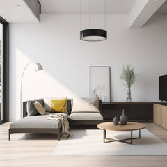 Living room Realestate Mockup Aesthetic Generative Ai