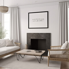 Living room Realestate Mockup Aesthetic Generative Ai